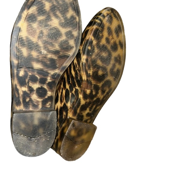 JCrew Chelsea Leopard Print Ankle Rain slip on Boots Size 8 booties - Picture 4 of 5